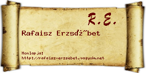 Rafaisz Erzsébet névjegykártya