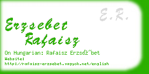 erzsebet rafaisz business card